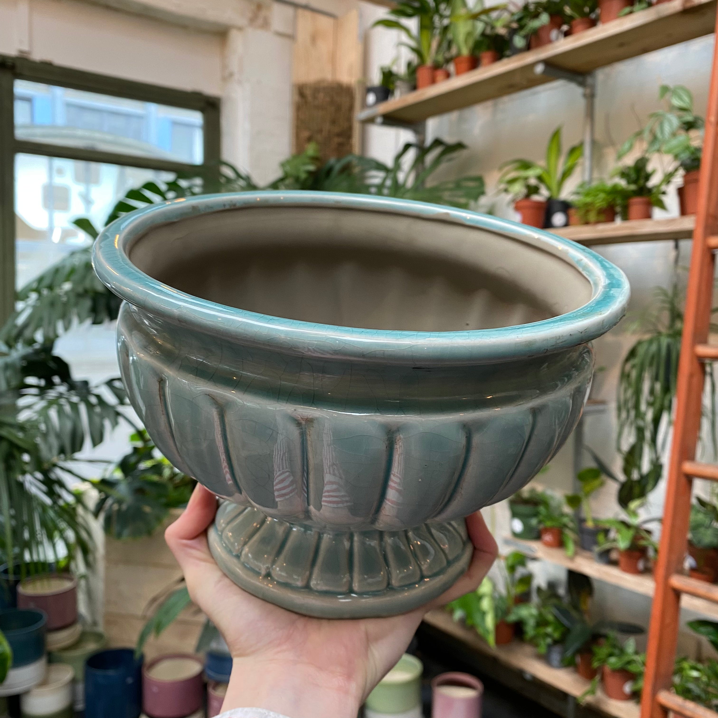 Blue Bowl Planter