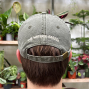 Cap in Olive with Cream Logo at The Watered Garden