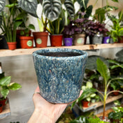 Stained Glass Deco Pot - Raindrop