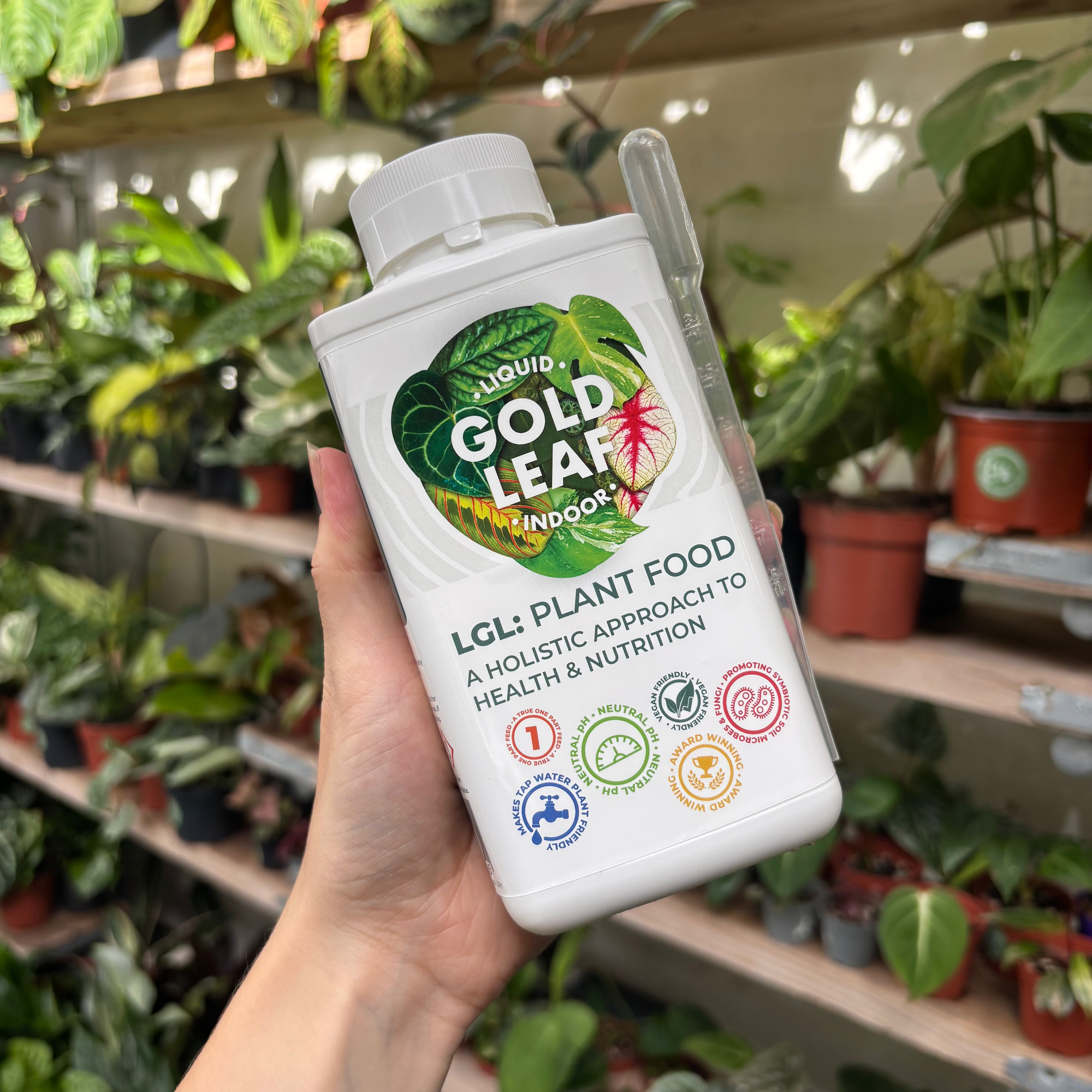 Liquid Gold Leaf Fertiliser in 500ml bottle at The Watered Garden
