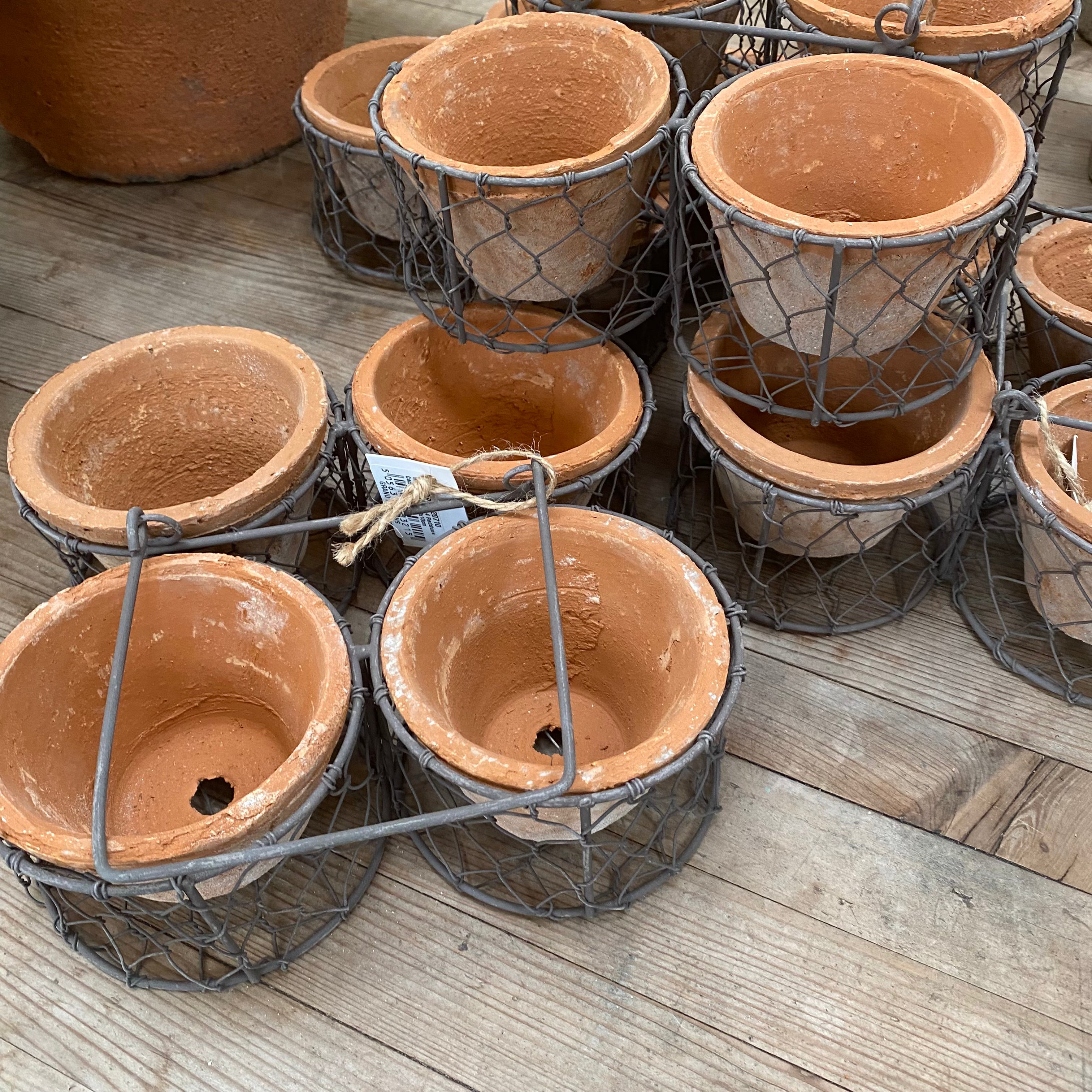 Terracotta Pots & Basket